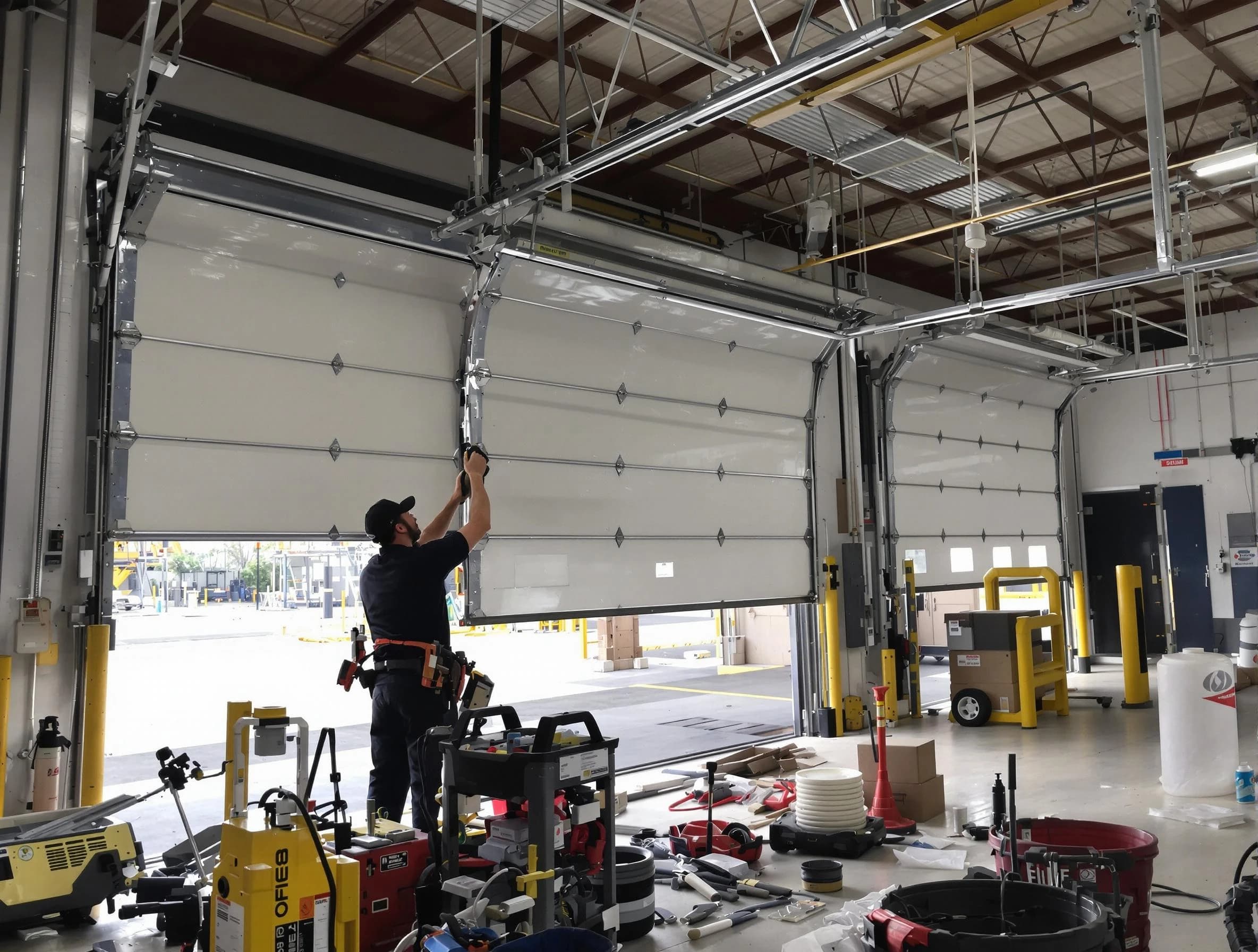 Concord Garage Door Repair technician performing commercial garage door repair in Concord