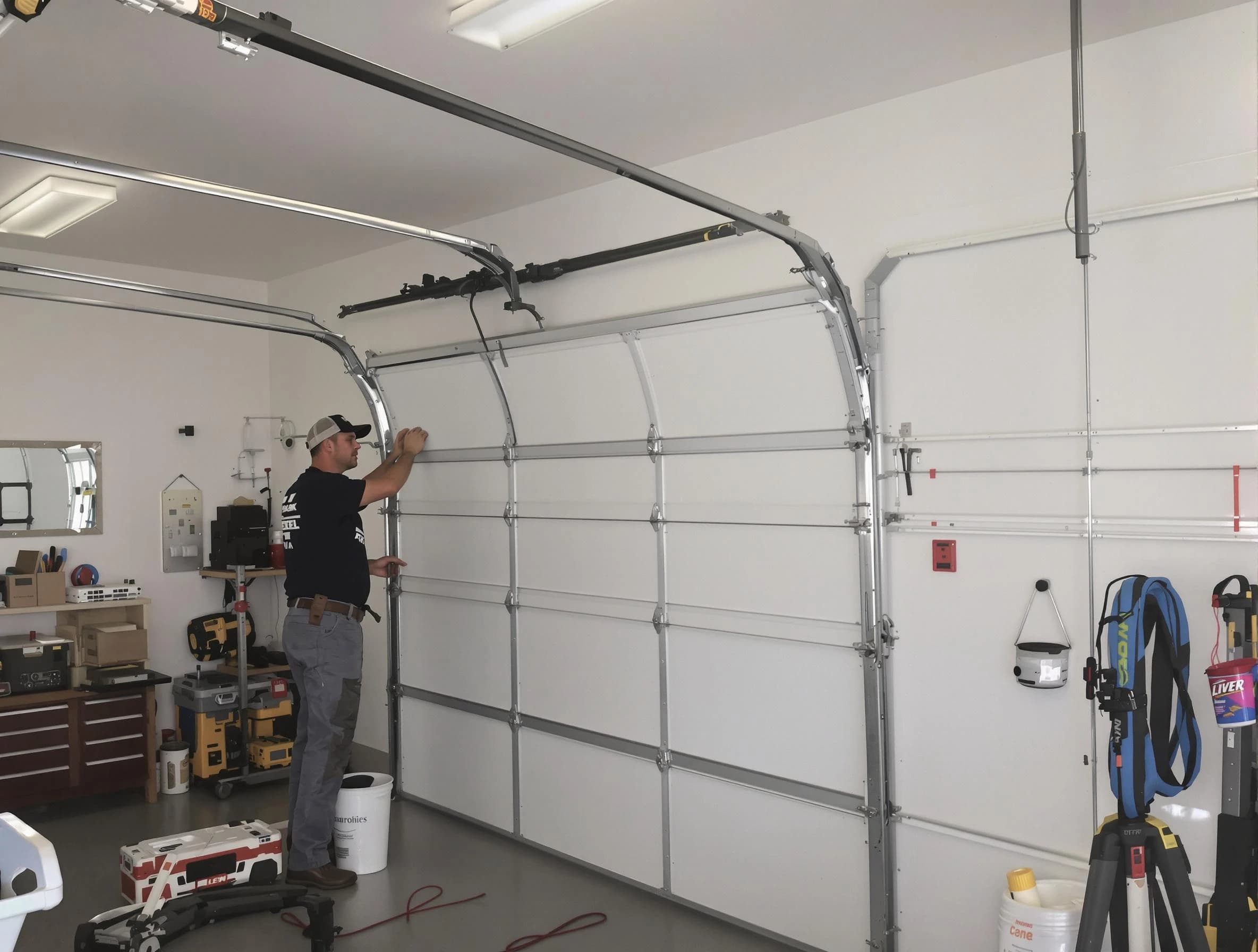 Concord Garage Door Repair team installing new garage door in Concord