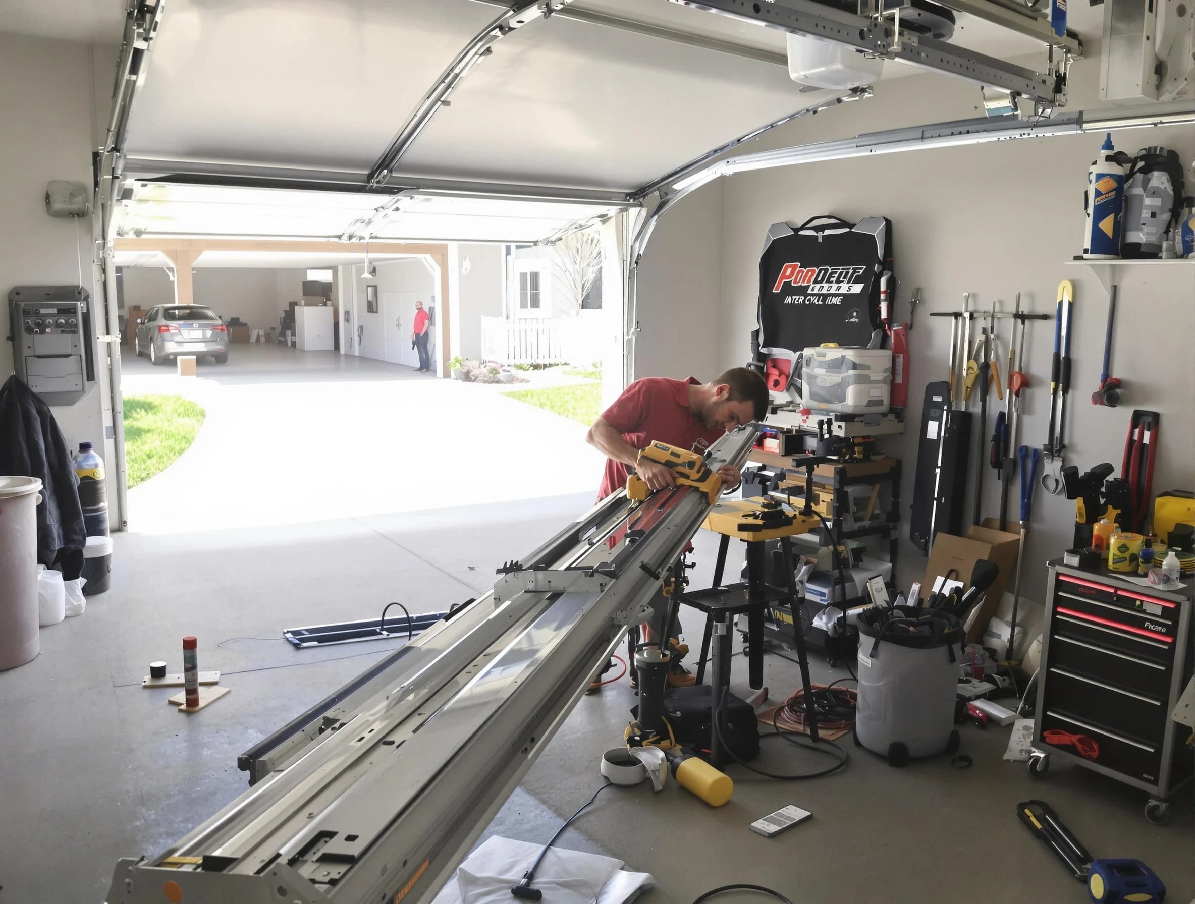 Concord Garage Door Repair expert performing track repair in Concord